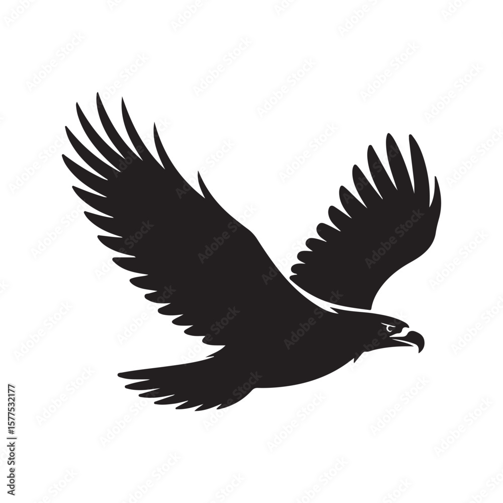Obraz premium Eagle flying vector, Eagle fly clipart, Eagle icon silhouette vector illustration