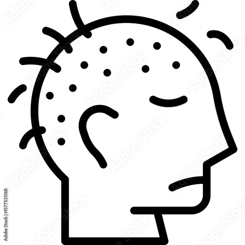man with hair loss illustration