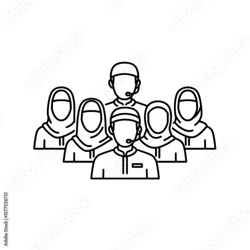 Group of healthcare professionals wearing protective clothing