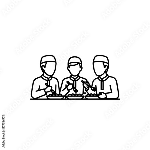 People dining together at a table with plates and food
