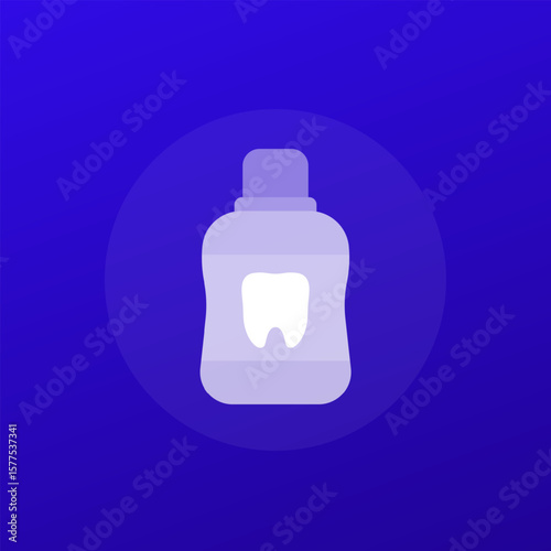 Mouthwash or mouth rinse icon, oral care transparent design