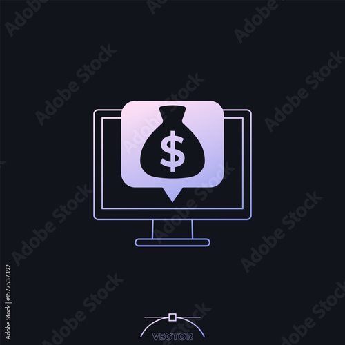 online loan icon with a gradient