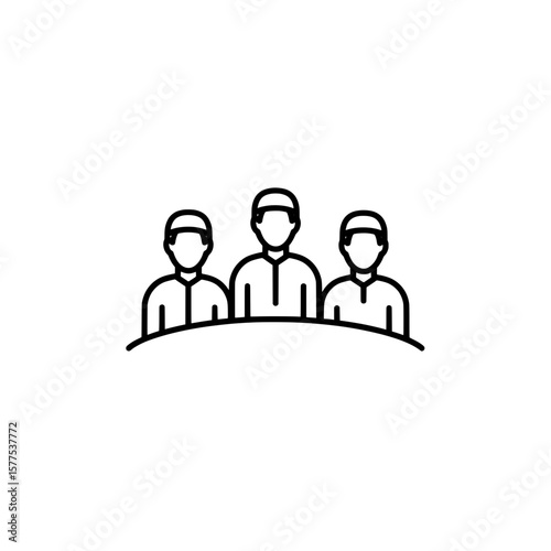 Group of people with facial masks for health and safety awareness
