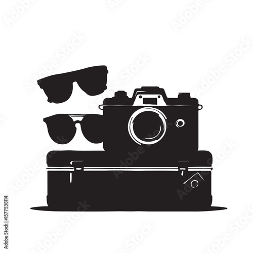 travel set silhouette