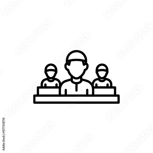 People collaborating in a meeting or discussion setting