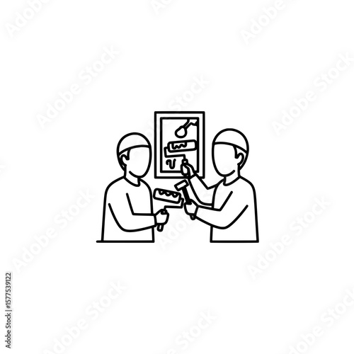 Medical team performing dental procedure with dental tools