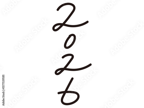 2026 縦型デザイン 年賀状素材