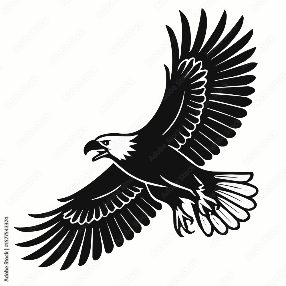 Obraz premium eagle vector illustration isolated