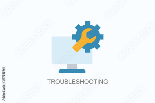 Troubleshooting Icon Or Logo Isolated Vector Illustration
