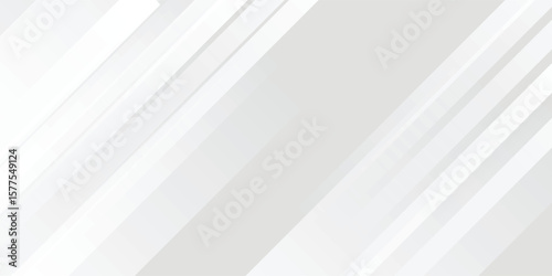 Diagonal grey gradient lines background. Abstract silver stripes wallpaper. Abstract gray tech backdrop. Oblique gris texture for graphic design, poster, banner, flyer, brochure, presentation. Vector