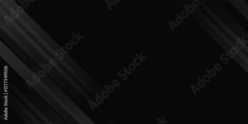 Black abstract background. Elegant dark diagonal shape elements.