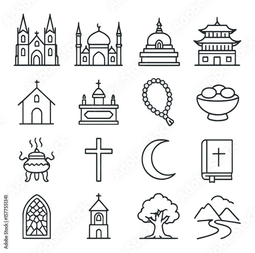 Adventure sports icon collection, outdoor activity symbols. hiking, climbing, camping set