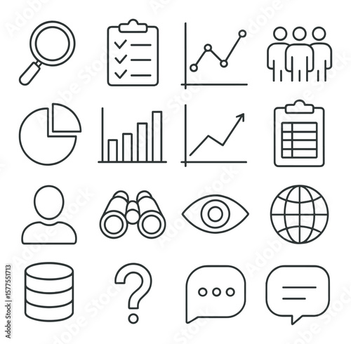 Kids' creative art tools collection, children's crafting and drawing icons set