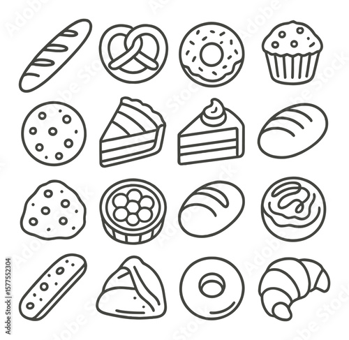 Kitchen tools collection: cooking utensils and cookware icons for culinary design