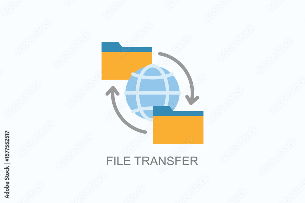 Fototapeta premium File Transfer Icon Or Logo Isolated Vector Illustration