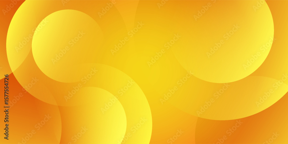 Vibrant orange and yellow background with abstract circular patterns. The background is smooth and bright, featuring orange and yellow hues. Colorful gradient background with copy space.