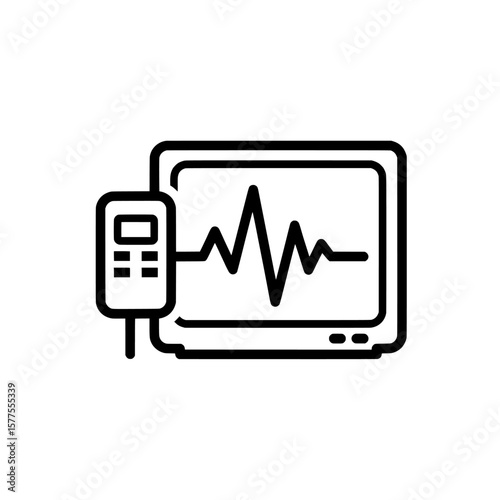 Medical monitoring device with heartbeat display for healthcare