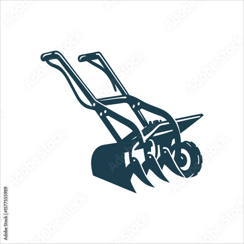 Farm Plough Vector Illustration, Agriculture Tool plough monday farm plough with angular blades