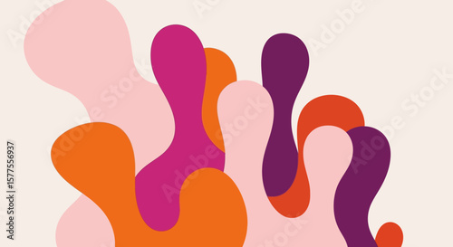 Colorful Abstract Shapes Modern Graphic Design with Fluid Elements and Vibrant Hue Compositions