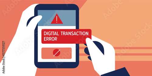 Smartphone transaction error alert digital