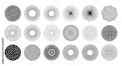 Intricate Circular Designs A Collection of Geometric Patterns and Abstract Art Elements for Creative Projects