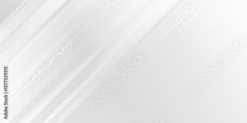 Diagonal grey gradient lines background. Abstract silver stripes wallpaper. Abstract gray tech backdrop. Oblique gris texture for graphic design, poster, banner, flyer, brochure, presentation. Vector