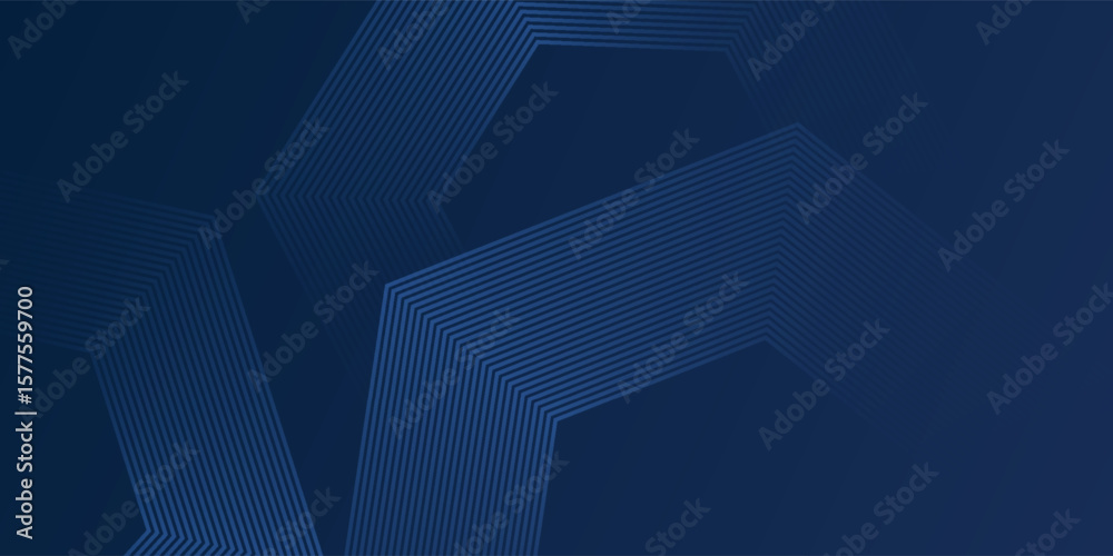 Obraz premium Dark blue background. Modern line stripes curve abstract presentation background. Luxury paper cut background. Abstract decoration, golden pattern, halftone gradients, 3d Vector illustration