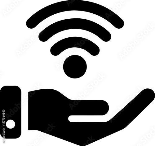 Free Wi-Fi Symbol Round Icon