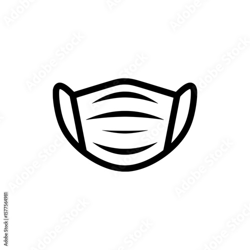 Medical face mask with ear loops for health protection