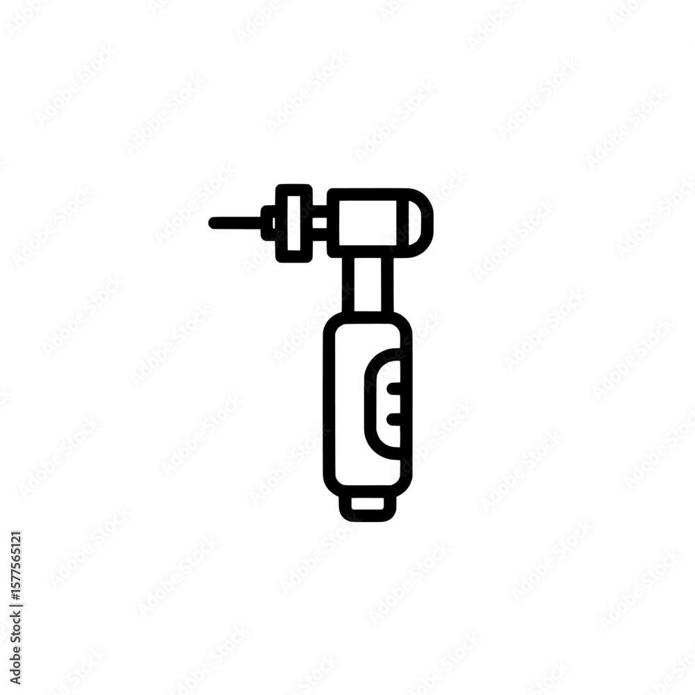 Outline of a handheld electric drill for construction and repair work Outline of a handheld electric drill for construction and repair work