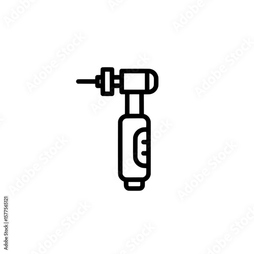 Outline of a handheld electric drill for construction and repair work
