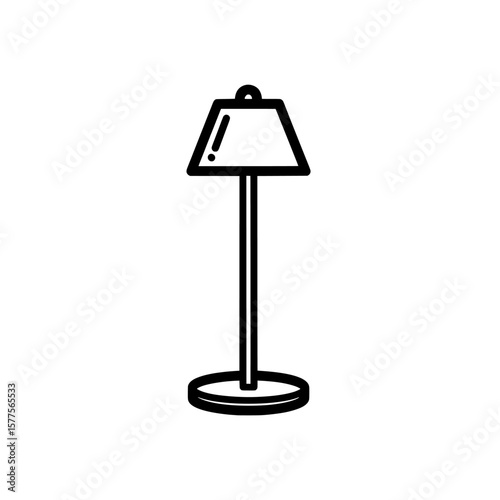 Decorative floor lamp with lampshade and base
