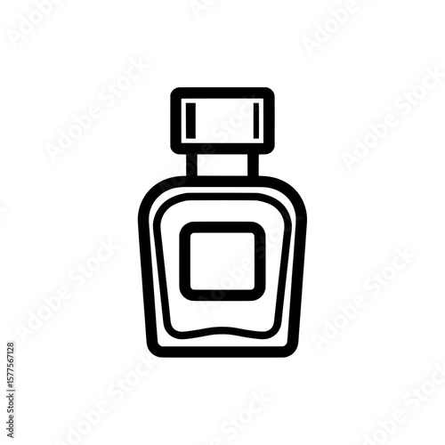 Black outline perfume bottle with spray nozzle