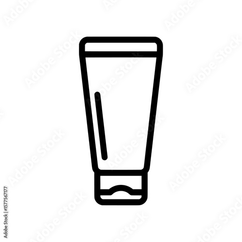 Hand sanitizer tube with dispenser pump on black background