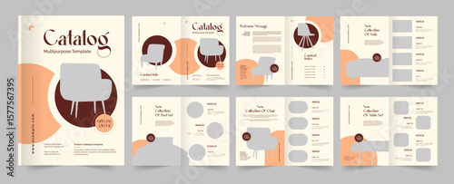 Furniture Catalog Template, Product Catalog Layout, Interior Design Catalogue