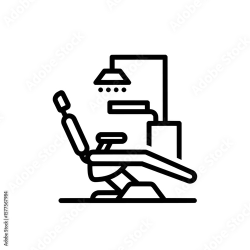 free dental chair in a clinic medical interior