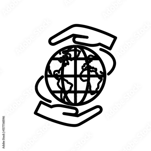 hand holding globe with continents and lines of latitude and longitude