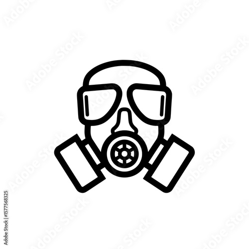 Hazardous material protective mask with filter