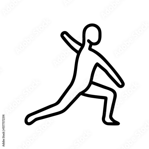 Stretching figure silhouette for workout and fitness, a design shows stylized stretching figure silhouette of a person. The stretching figure silhouette outlines pose for yoga or aerobics class.