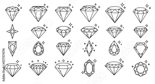luxurious diamond ornament icon