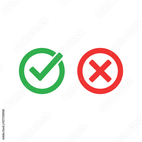 Free Download Title: Green Checkmark and Red X Mark Icons, Correct Incorrect Symbols Vector

 - GFXLoad
