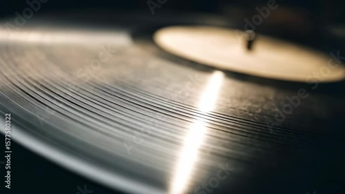 Close-up of a vinyl record