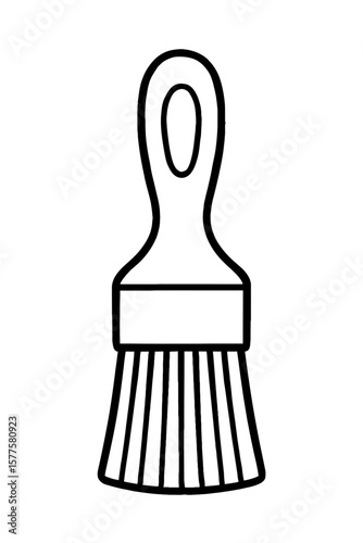 Simple Pastry Brush Kitchen Utensil Icon Vector - Baking and Cooking Tool