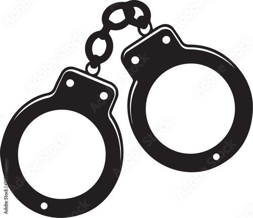 Print Handcuffs Silhouette Icon