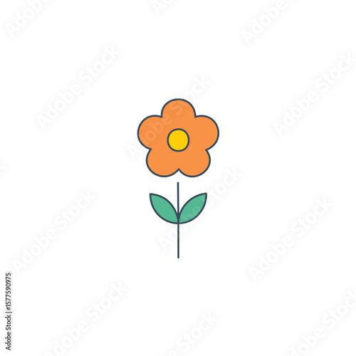 A vibrant flower in full bloom, with a bright orange petal. It stands gracefully against a clean backdrop, embodying the beauty of nature