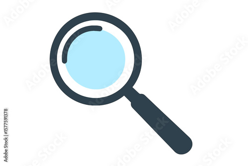 Magnifier loupe sign, vector isolated icon, search icon vector, magnifying glass loupe