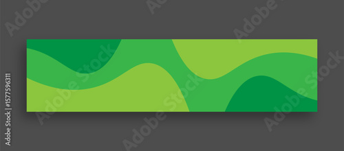 abstract green horizontal corporate linkedin banner