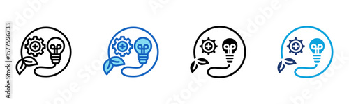 Energy Efficiency icon Multi Style Vector Illustration