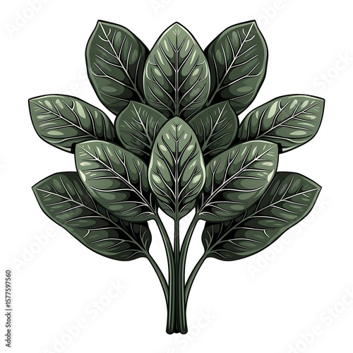 Organic spinach bunch fresh vegetable high resolution picture