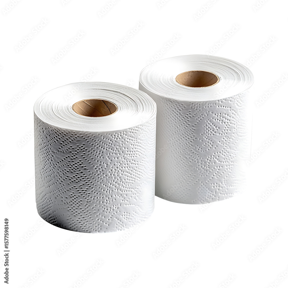 Two toilet paper rolls high quality realistic image Two toilet paper rolls high quality realistic image